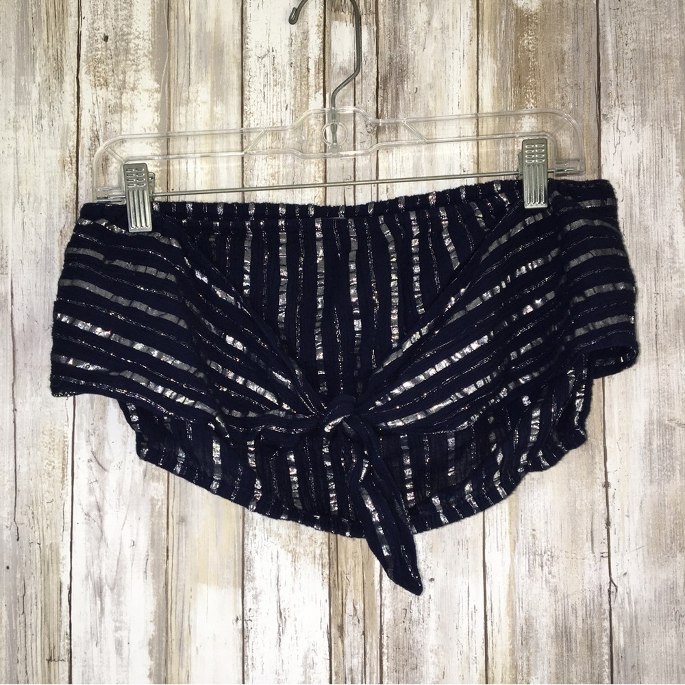 Aerie Blue & Silver Bandeu Top - Picture 2 of 5
